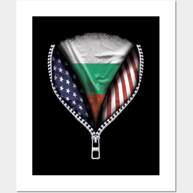 Bulgarian Flag  Bulgaria Flag American Flag Zip Down - Gift for Bulgarian From Bulgaria Wall Art by Country Flags